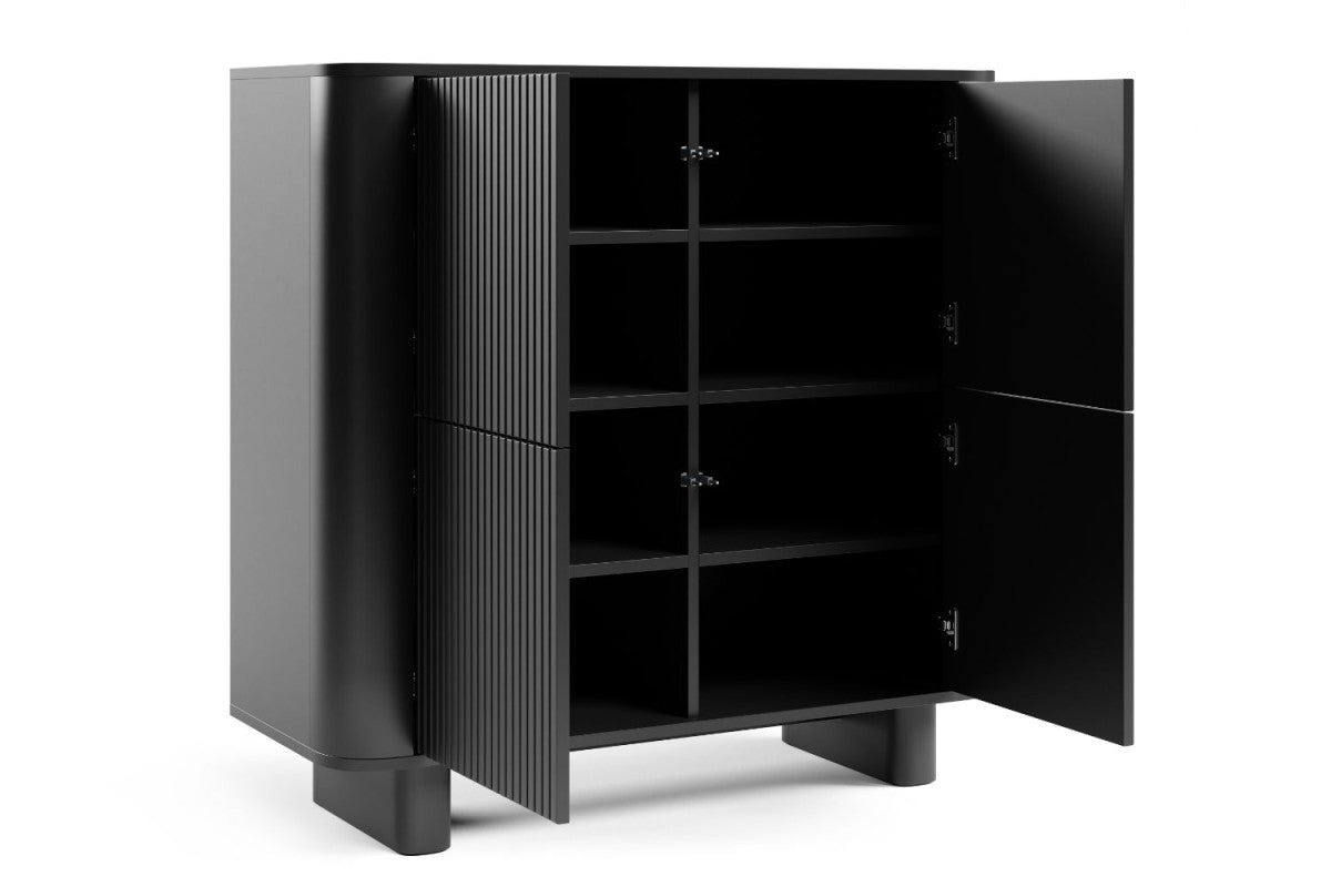 Komoda Trenza 4D - juodas, galerijos nuotrauka 2