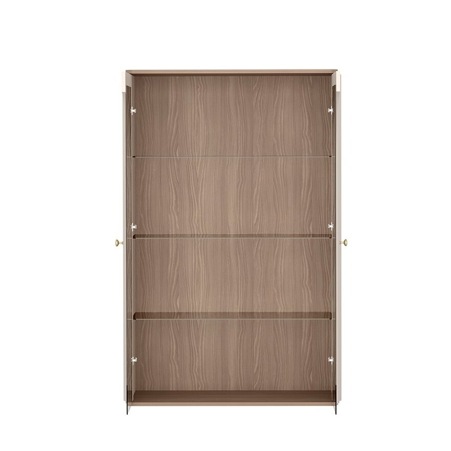 Vitrina Enzo EO-3, kašmyro ir Bolivar Natural dekoras - vidaus lentynos ir laikymo vietos