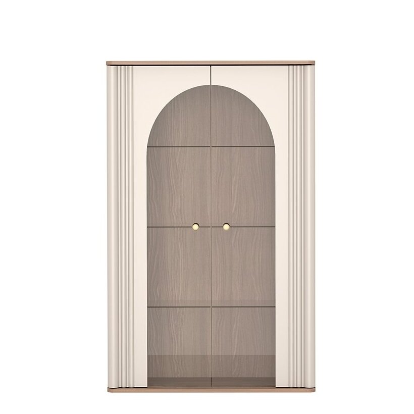 Vitrina Enzo EO-3, kašmyro ir Bolivar Natural dekoras - vaizdas iš priekio