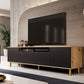 TV staliukas Agnes 200 su 12 cm metalinėmis kojelėmis - artisan ąžuolas / juoda, galerijos nuotrauka 4