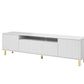 TV staliukas Agnes 200 su 12 cm metalinėmis kojelėmis - balta, galerijos nuotrauka 3