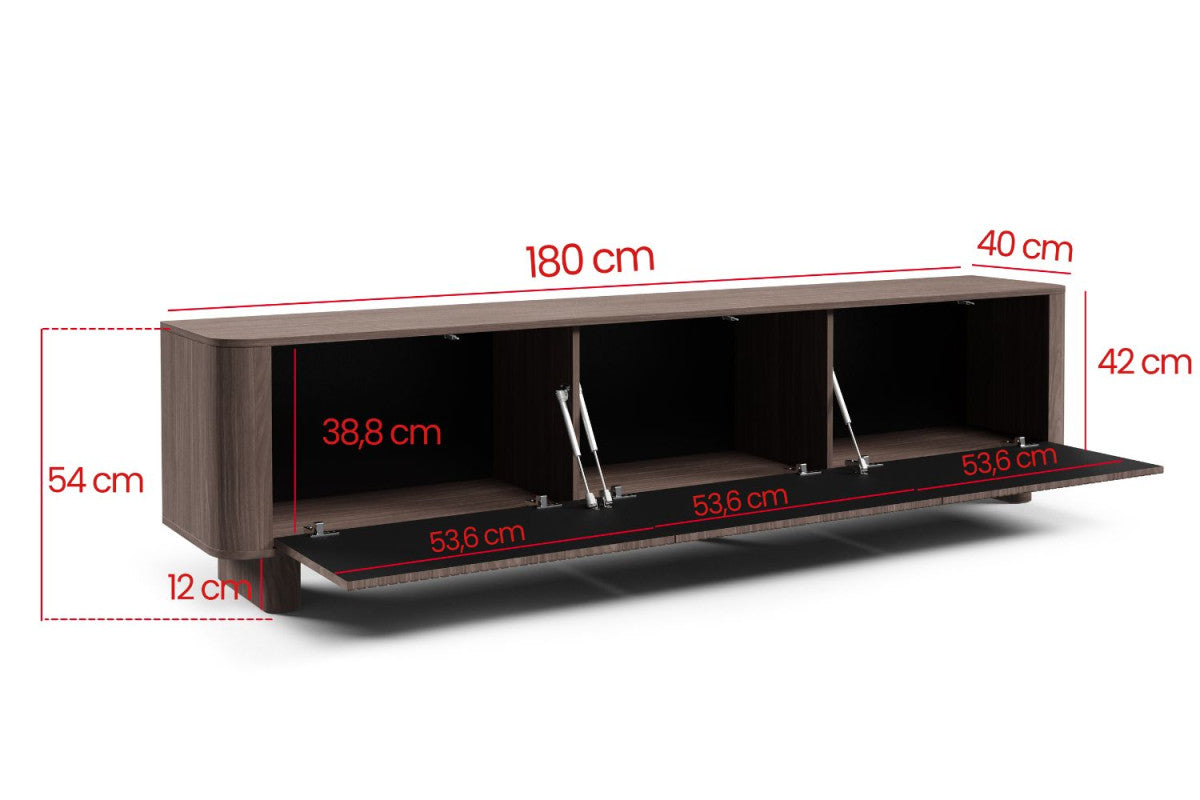 TV staliukas Trenza 180 pastatomas - Lincoln riešutmedis, nuotrauka 3
