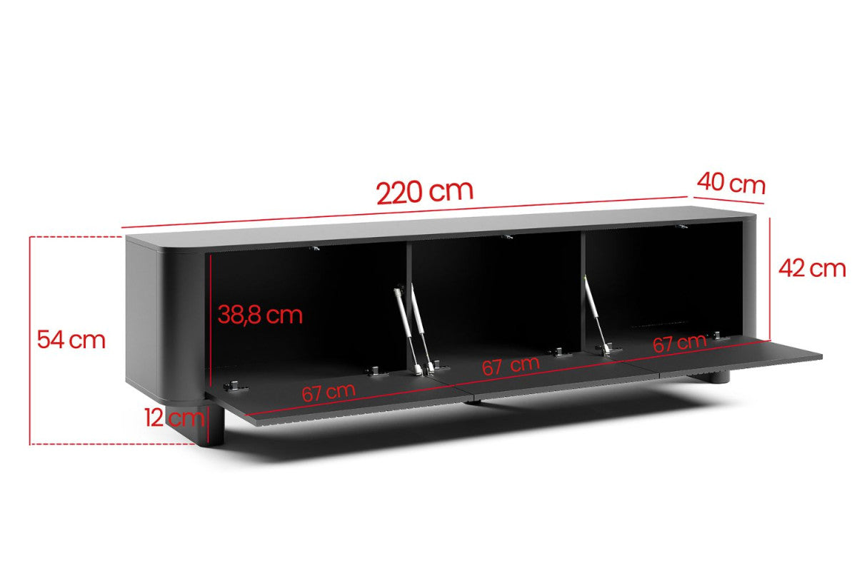 TV staliukas Trenza 220 pastatomas - juodas, nuotrauka 2