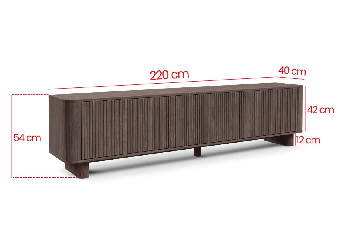 TV staliukas Trenza 220 pastatomas - Lincoln riešutmedis, nuotrauka 3