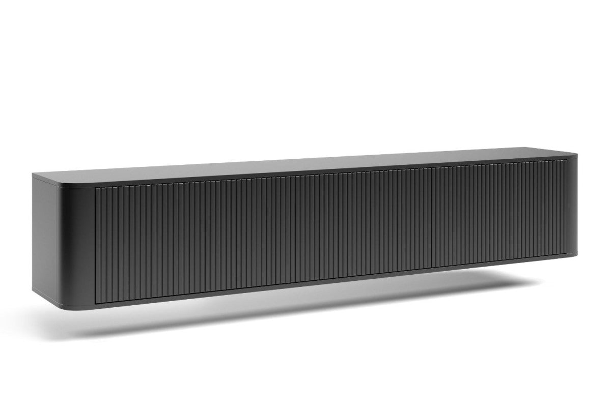 Svetainės komplektas Trenza - komoda 2D3S ir TV 220 - juodas, galerijos nuotrauka 5