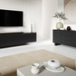 Svetainės komplektas Trenza - komoda 2D3S ir TV 220 - juodas, galerijos nuotrauka 2