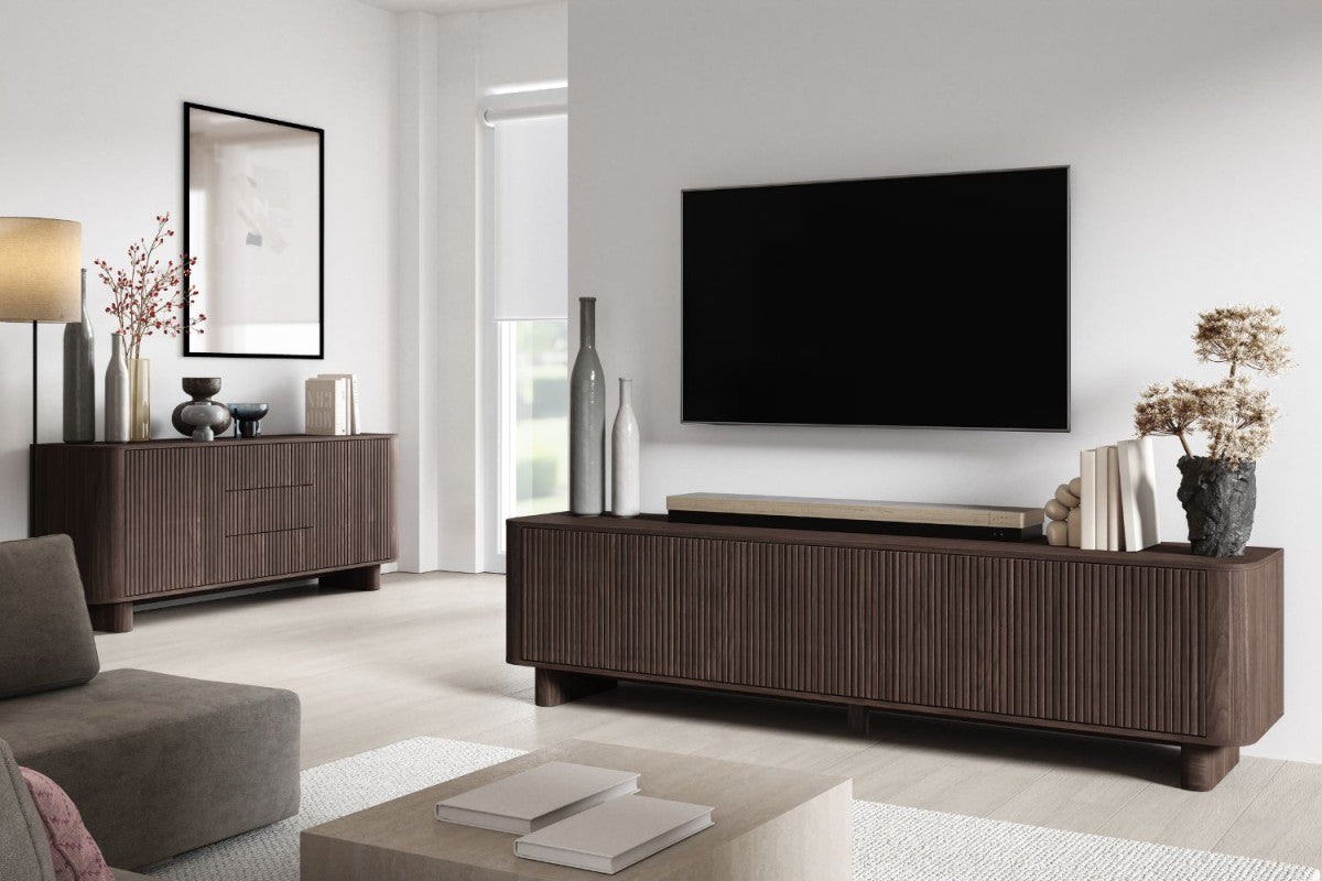 Svetainės komplektas Trenza - komoda 2D3S ir TV 200 - Lincoln riešutmedis, pagrindinė nuotrauka