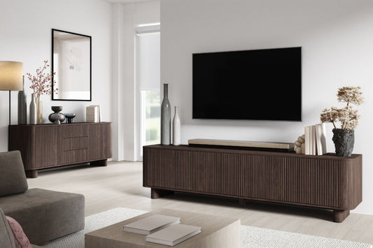 Svetainės komplektas Trenza - komoda 2D3S ir TV 200 - Lincoln riešutmedis, pagrindinė nuotrauka