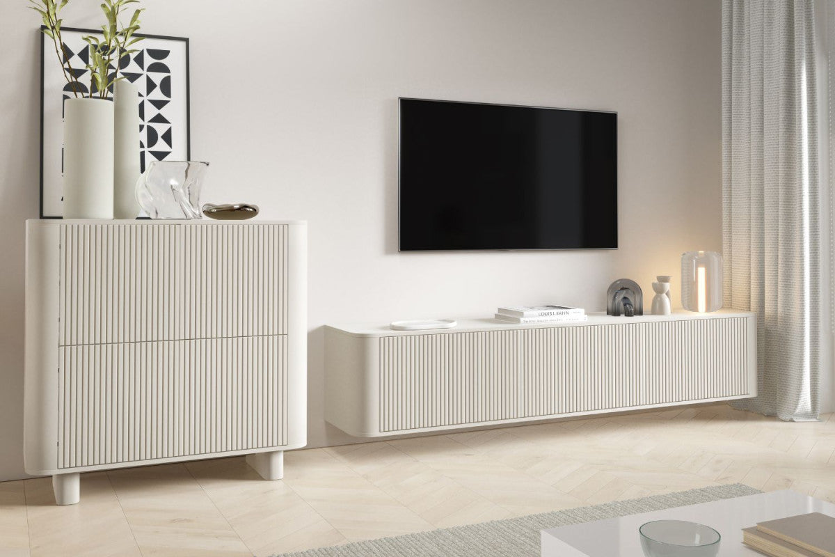 Svetainės komplektas Trenza - komoda 4D ir TV 200 - kašmyras, galerijos nuotrauka 2