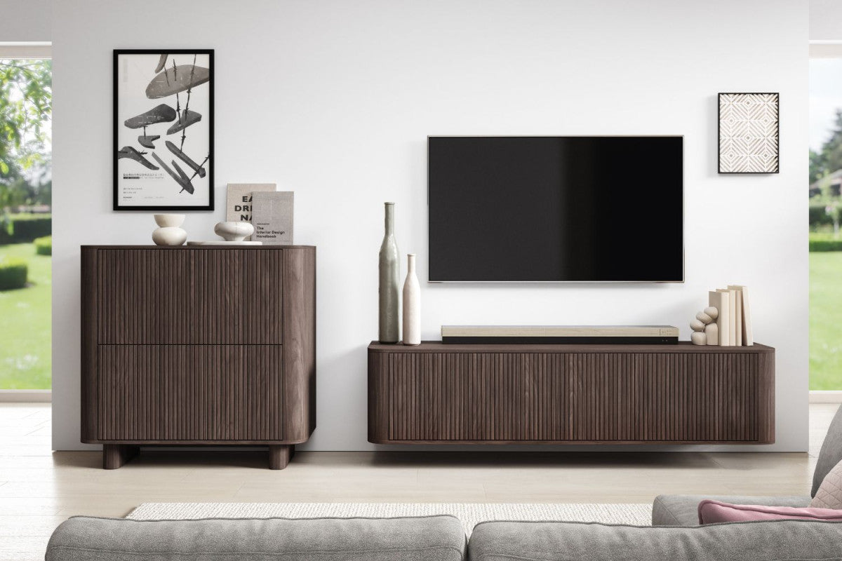 Svetainės komplektas Trenza - komoda 4D ir TV 200 - Lincoln riešutmedis, galerijos nuotrauka 2