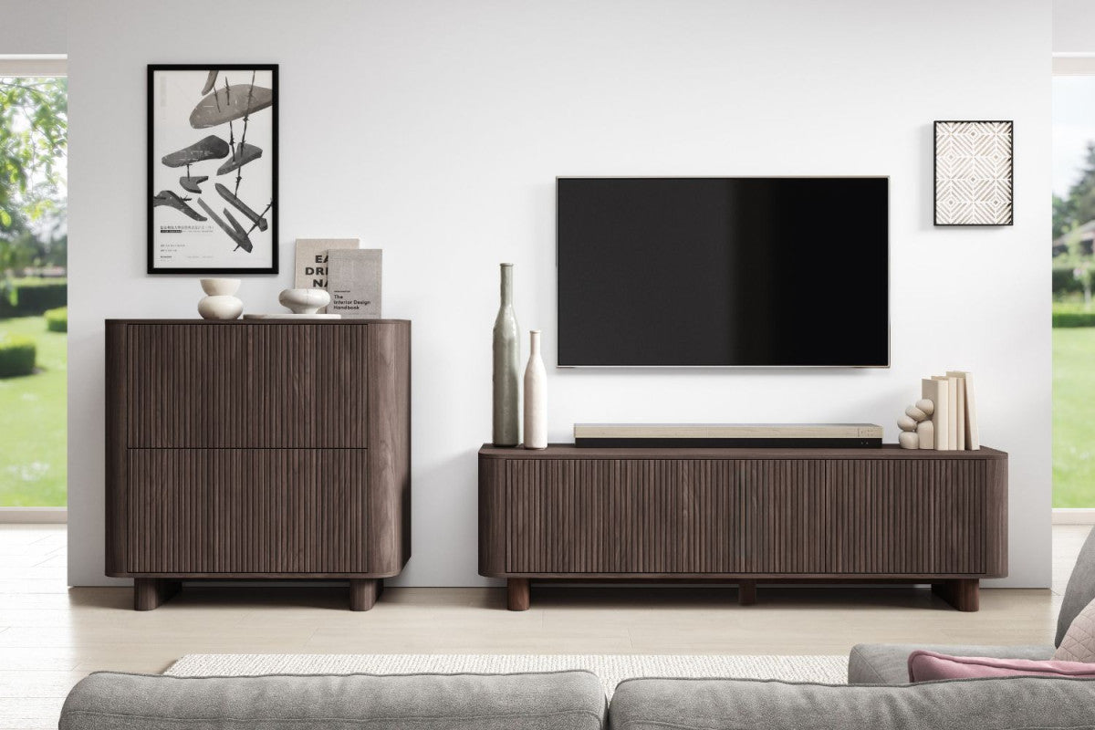Svetainės komplektas Trenza - komoda 4D ir TV 200 - Lincoln riešutmedis, pagrindinė nuotrauka