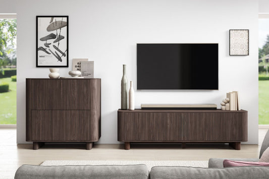 Svetainės komplektas Trenza - komoda 4D ir TV 200 - Lincoln riešutmedis, pagrindinė nuotrauka