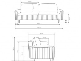 Minkšta sofa - lova VENA