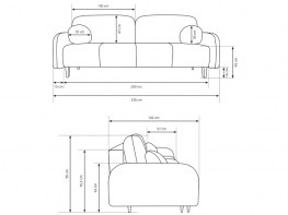 Minkšta sofa lova CLOUD